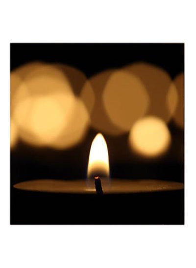 Buy Candle MDF Wall Art Black/Yellow in UAE