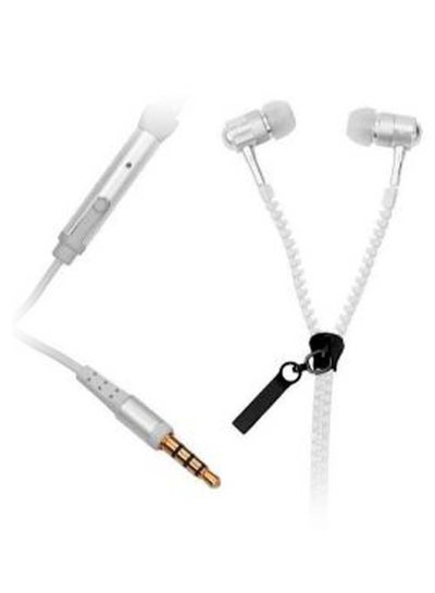 Buy Zipper In-Ear Earphone With Small Case White in Egypt