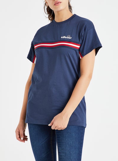 Buy Tape Front Detailed Cucciolo T-Shirt Navy in UAE