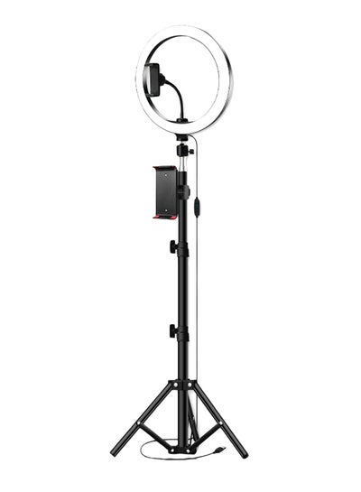 Buy 10 Levels Dimmable 3200-5600K Color Temperature With Tripods LED Ring Light Black/White in Egypt