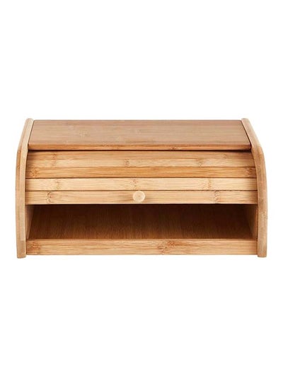 Buy Wooden Bread Box Brown 16x30x40centimeter in UAE