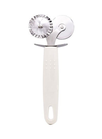 Buy Stainless Steel Double Blade Pizza Cutter White/Silver in Saudi Arabia