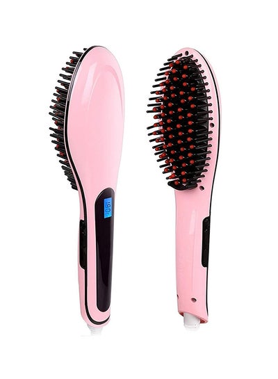 Buy Fast Hot Hair Straightener Comb Brush Pink in Egypt