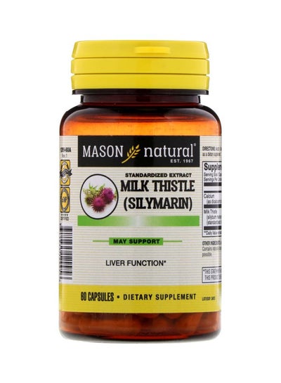 Buy Standardized Extract Milk Thistle Dietary Supplement - 60 Capsules in Saudi Arabia