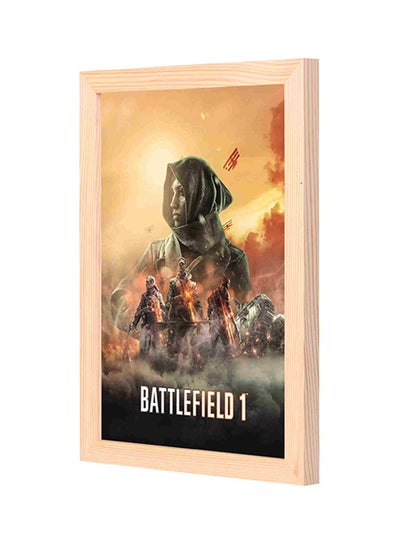 Buy Battlefield Wooden Framed Decorative Wall Art Painting Multicolour 23x33centimeter in Saudi Arabia