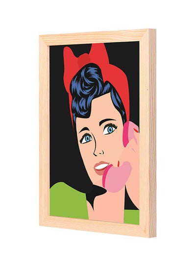 Buy Decorative Wall Art With Wooden Frame Black 23x33cm in Saudi Arabia