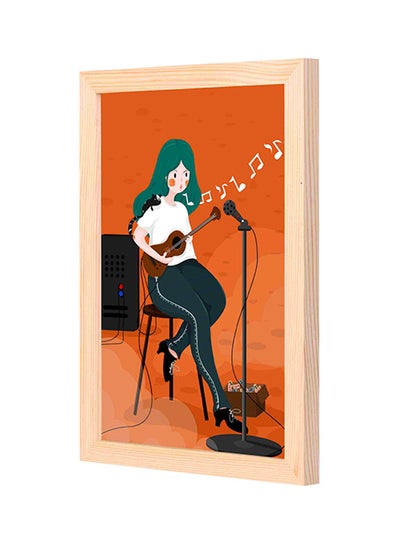 Buy Cartoon Wooden Framed Decorative Wall Art Painting Multicolour 23x33cm in Saudi Arabia