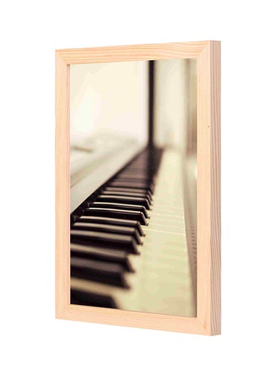 Buy Piano Wooden Framed Decorative Wall Art Painting Black/White 23x33cm in Saudi Arabia