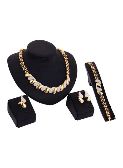 Buy 5-Piece Rhinestone Studded Jewelry Set in UAE