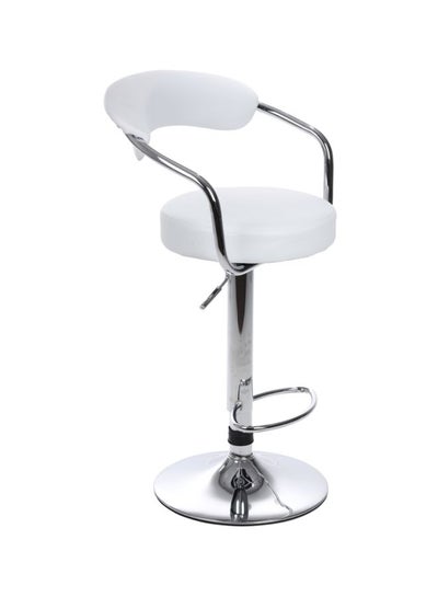 Buy Label Bar Stool White/Silver in UAE