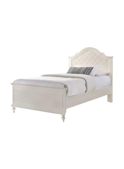 Buy Bellamy Wooden Bed Antique White 120 x 200cm in UAE