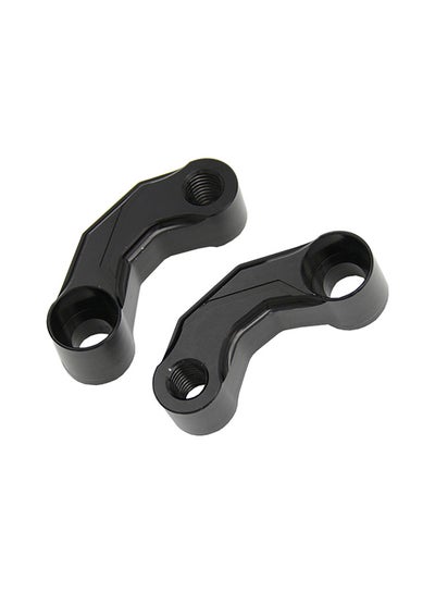 Buy 2-Piece Motorcycle Handlebar Mirror Mount Holder Set Black in UAE