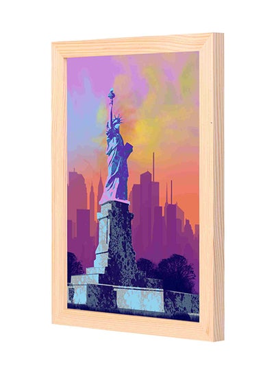 Buy New York Printed Wall Painting Multicolour 23x33x2cm in Saudi Arabia