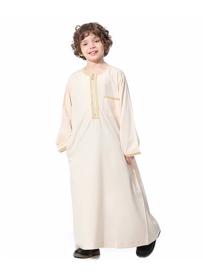 Buy Casual Kids Thobe Beige in Saudi Arabia
