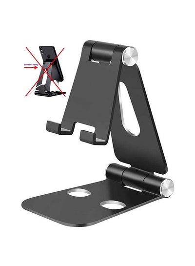 Buy Aluminum Mobile Phone Adjustable Foldable Holder Black in Saudi Arabia