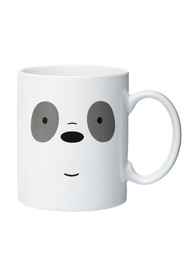 Buy Panda Printed Ceramic Coffee Mug White/Black in UAE