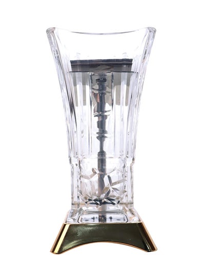 Buy Electric Engraved Glass Censer Incense Clear in Saudi Arabia