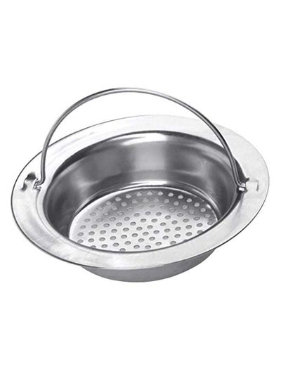 Buy 2-Piece Kitchen Sink Strainer Set Silver 4.3 x 1.1inch in Saudi Arabia