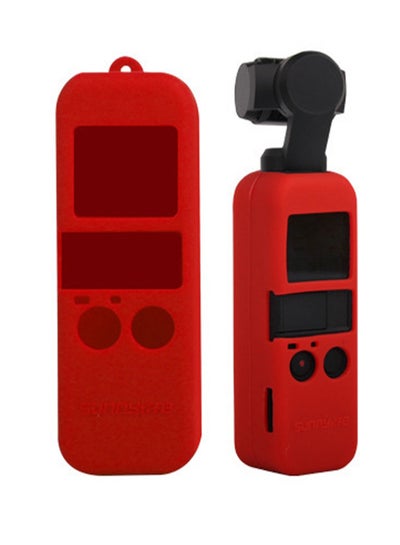 Buy Non Slip Dustproof Silicon Sleeve For DJI OSMO Pocket Red in Saudi Arabia