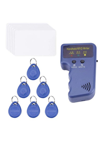 Buy Handheld Rfid ID Card Writer Programmer Set Blue 5.4 x3.3 x1.7inch in UAE