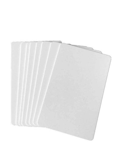 Buy 10-Piece 125Khz Proximity RFID Plastic Blank Writable ID Cards CE T5577/T5200 Set White 8.5x5.3cm in Saudi Arabia