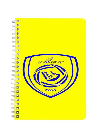 Buy Nassr FC A5 Spiral Bound Notebook Yellow/Blue in Saudi Arabia