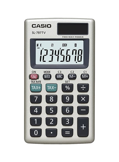 Buy Portable Practical Calculator SL-797TV-GD-W-DH Grey in Egypt