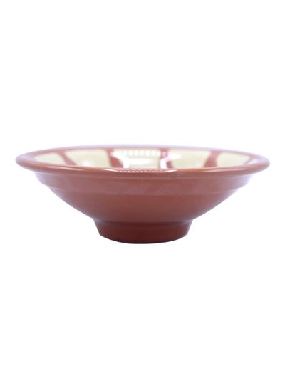 Buy Melamine Soup Dish Brown/Beige 15x5centimeter in Saudi Arabia