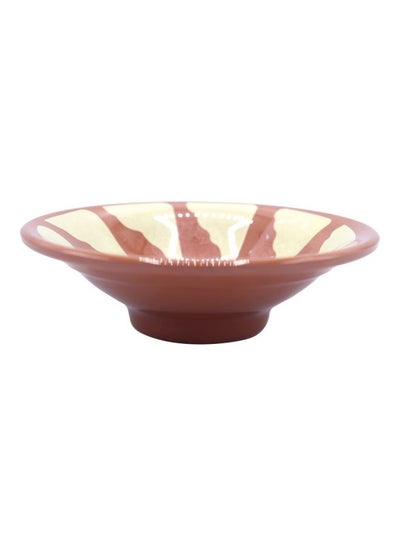 Buy Melamine Soup Dish Brown/Yellow in Saudi Arabia