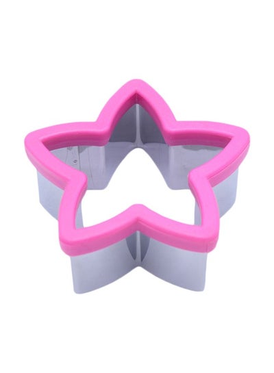 Buy Star Shaped Stainless Steel Cookie Cutter Pink/Silver 5centimeter in Saudi Arabia