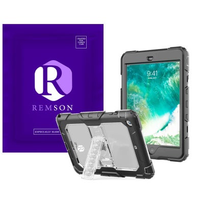 Buy Rugged Shockproof Drop Protection Cover With Kickstand/Shoulder Strap For Apple Ipad 10.2 (2019) Clear in UAE