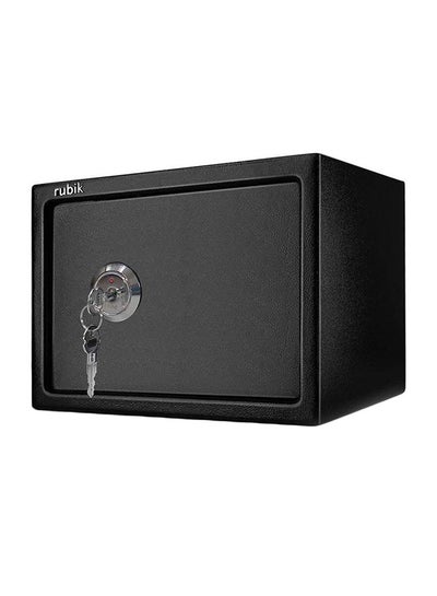 Buy Simple Security Safe Box With Key Black 25 x 35 x 25centimeter in UAE