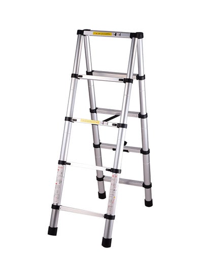 Buy Portable Multi-Use Extension Telescopic Ladder Silver 2.6meter in Saudi Arabia
