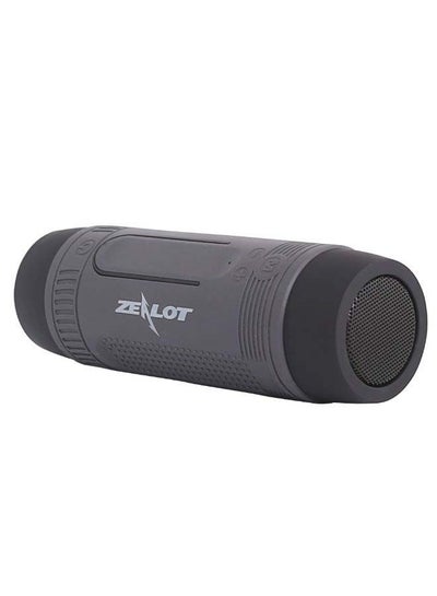 Buy Portable Waterproof Bluetooth Speaker With Microphone Black/Grey in Saudi Arabia