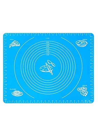 Buy Non-Stick Flour Dough Mat Blue/White 50 x 40centimeter in Egypt