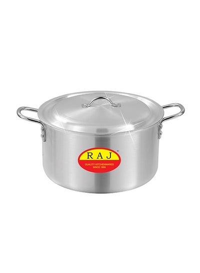 Buy Aluminium Cooking Pot With Handle Silver in UAE