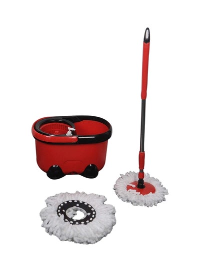 Buy Pro Spin Mop With Bucket Set Red 49x29x28centimeter in UAE