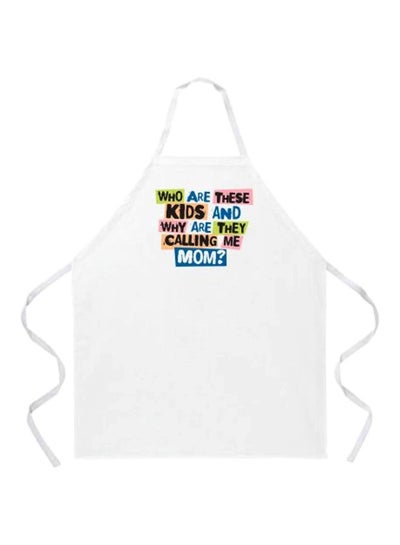 Buy Adjustable Straps Apron White/Green/Blue in Egypt