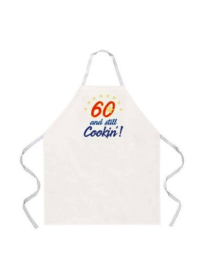 Buy 60 And Still Cookin! Printed Apron White/Red/Blue in Egypt