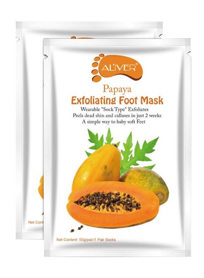 Buy Pair Of 2 Papaya Exfoliating Foot Mask in Saudi Arabia