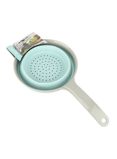 اشتري Folding Colander With Handle Grey/Blue 42.6x22.7x3.5cm في السعودية