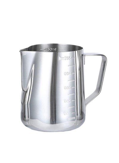 Buy Stainless Steel Milk Frother Pitcher Silver 0.35Liters in UAE