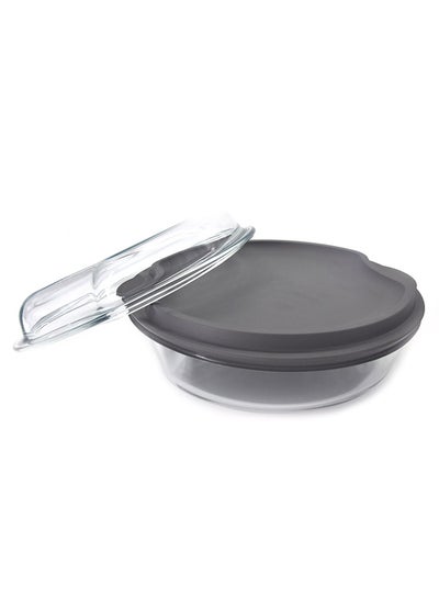 Buy Casserole Rounf With Lid Clear 28X29X11cm in UAE