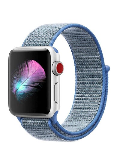 Buy Replacement Band For Apple Watch Series 1/2/3/4 38/40mm Blue in Saudi Arabia