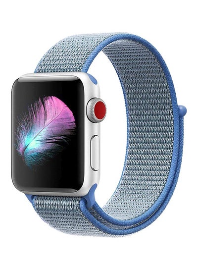 Buy Replacement Band For Apple Watch Series 1/2/3/4 42/44mm Grey/Blue in UAE