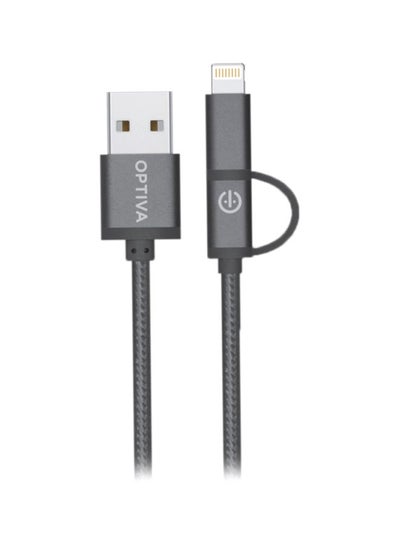 Buy Lightning To USB-A Data Sync Charging Cable Black in UAE