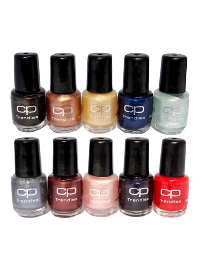 Buy 10-Piece Nail Polish Set Multicolour in UAE