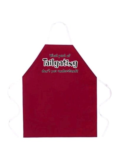 Buy Polyester Cooking Apron Maroon 18x13x0.5inch in Egypt