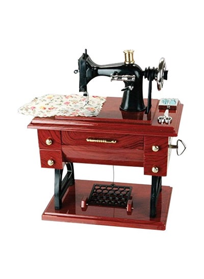 Buy Sewing Machine Music Box Brown/Black/Gold in UAE