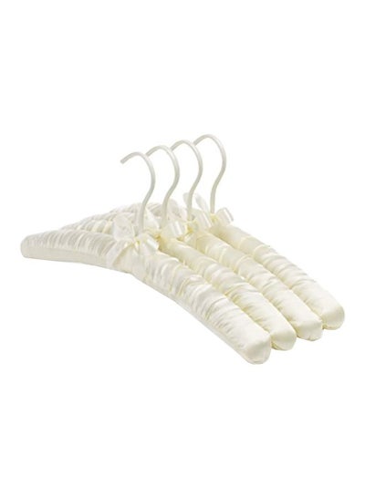 Buy Pack Of 4 Padded Hanger White 1.25x15.25x6.25inch in Saudi Arabia